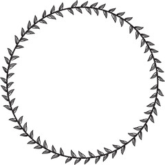 Leaf Wreath Outline