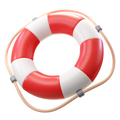 3d rendering of summer floating ring icon
