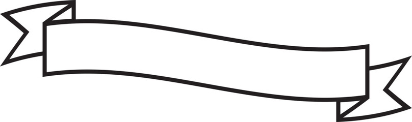 Ribbon Banner Outline