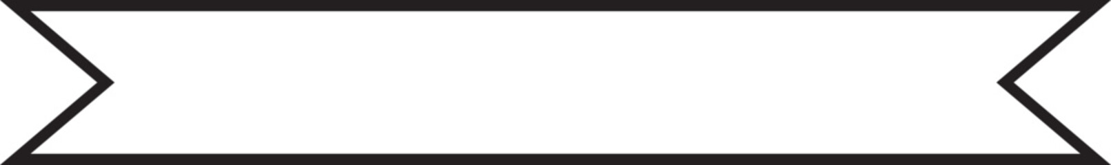 Fototapeta premium Ribbon Banner Outline