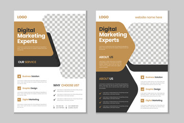 Obraz premium Corporate book cover design, flyer template design set, business brochure, design elements, annual report, portfolio, magazine, poster, modern presentation, a4 size banner template design