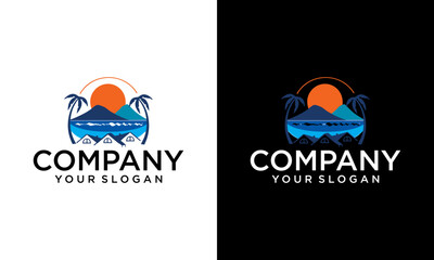 Montain logo icon vector template.