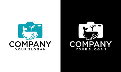 A logo design template in the shape of a shark as a corporate symbol