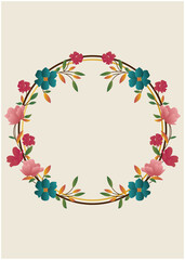Botanical Floral Frame Design