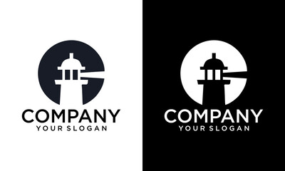 Mercusuar logo design vector illustration, Creative Mercusuar logo design concept template, symbols icons