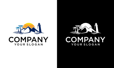 Fototapeta premium Montain logo icon vector template.