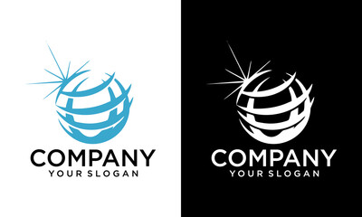 Earth logo template. Globe sign.