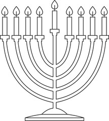 Jewish Hanukkah Menorah