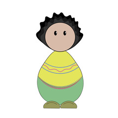 baby child icon.
mascot. illustrated dolls