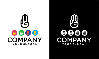 hand care logo design template. hand care vector icon illustration