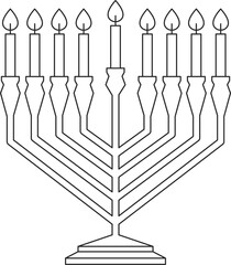 Jewish Hanukkah Menorah
