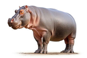 Hippopotamus on white background