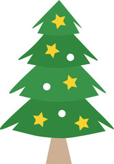 Christmas Tree with Snow and Star