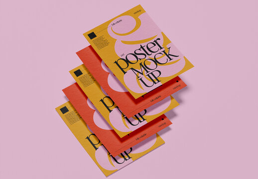 Rectangular Poster Layout Mockup