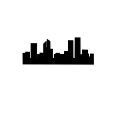 Fototapeta na wymiar Vector silhouette of city