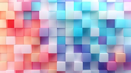 Abstract multi-colored background with cubes. Generation AI