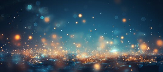 Glitter lights at night. Generative AI technology. - obrazy, fototapety, plakaty