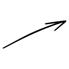 Hand drawn arrow doodle sign vector