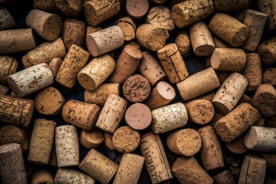 Wine corks background. Generative AI