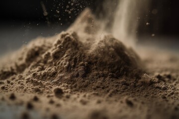 Macro shot of powder. Generative AI - obrazy, fototapety, plakaty
