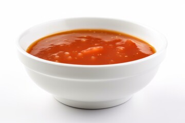 Sauce in small bowl isolated on white background. Generative AI