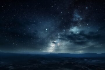 Naklejka na ściany i meble Starry night sky as a background. Generative AI