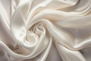 Obraz premium White silk fabric background. Generative AI