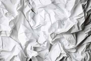 Obraz premium White crumpled paper. Generative AI