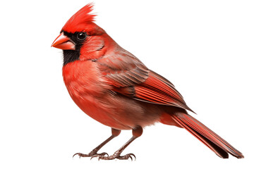 A Stunning Northern Cardinal isolated on a transparent background, Generative Ai