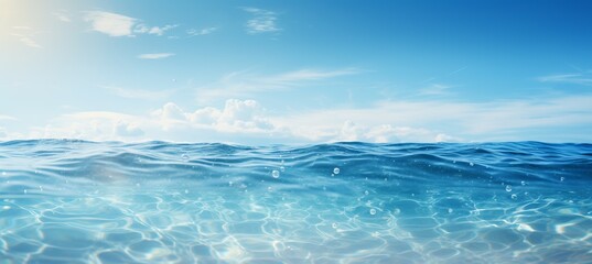 Clear sea water. Generative AI technology.	
 - obrazy, fototapety, plakaty