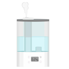 水蒸気が吹き出ている加湿器のイラスト
