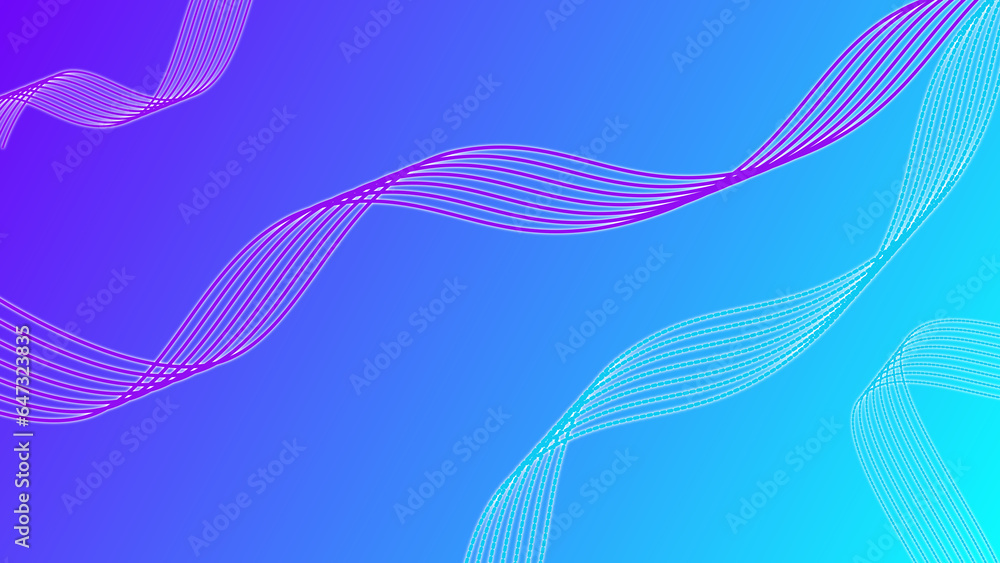 Poster abstract line wave with color gradient background