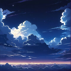night sky and clouds