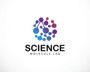 science logo creative connect molecule biology design concept smart brain
