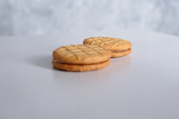 Crackers isolated on white background with clipping path
