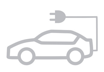 Electric car charging station sign. vector