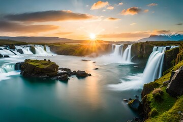 View of the magnificent Goddess cascade.  Image of the most famous world landmarks. Explore the...