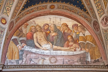 Painting in the church of San Maurizio al Monastero Maggiore, Milan church of early Christian origin, Italy, Europe. - 647329230