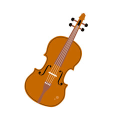 violin isolated on white