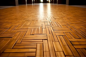 Tiles made from bamboo wood flooring. Generative AI