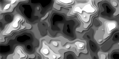 Abstract wavy line 3d paper cut white background. Topographic colorful geometric map relief texture with curved layers and shadow. Abstract white paper cut shapes background with shadow topography.