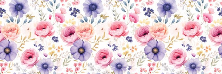 Obraz na płótnie Canvas Waterpainted Floral Background Design