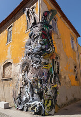 Half rabbit. In the streets of Porto we found this wonder made of remains of garbage.