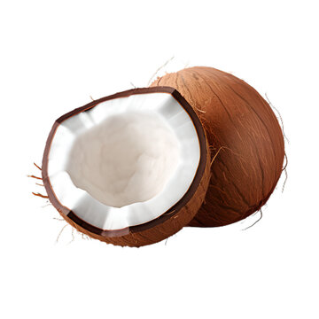 Coconut water splashing,  on a transparent background 