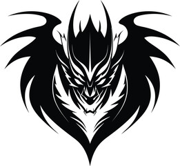 Dragon head vector illustration for t-shirt logo