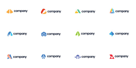 Letter A business logo, company logo collection.