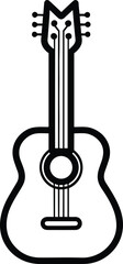 Guitar vector illustration for t-shirt logo