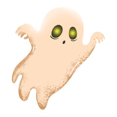 ghost happy halloween illustration
