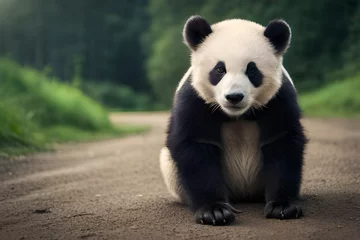 Foto op Canvas giant panda bear © zaini