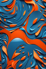 Vector smooth blue and orange background